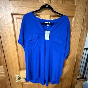 Style & Co. Royal Blue Women's Blouse